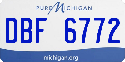 MI license plate DBF6772