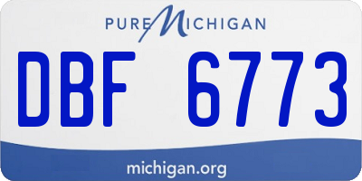 MI license plate DBF6773