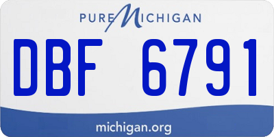 MI license plate DBF6791