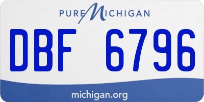 MI license plate DBF6796