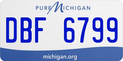 MI license plate DBF6799