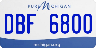 MI license plate DBF6800