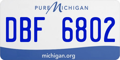 MI license plate DBF6802