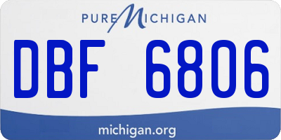 MI license plate DBF6806