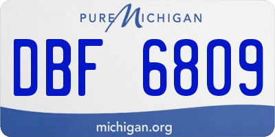 MI license plate DBF6809