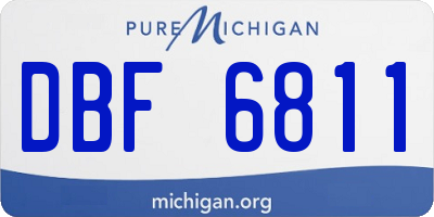 MI license plate DBF6811