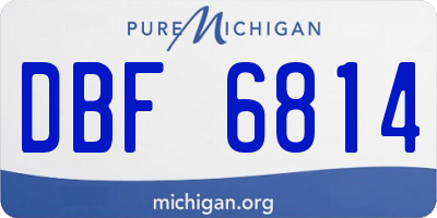 MI license plate DBF6814