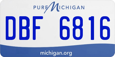 MI license plate DBF6816
