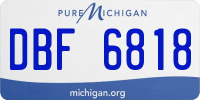MI license plate DBF6818