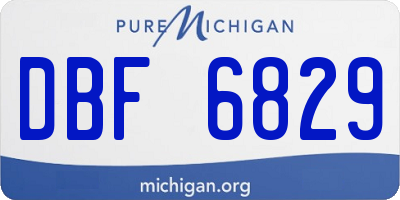 MI license plate DBF6829