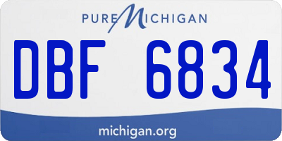 MI license plate DBF6834