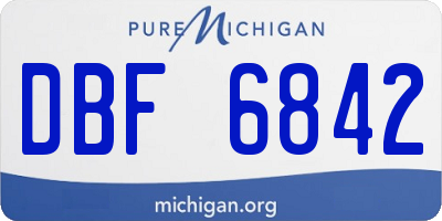MI license plate DBF6842