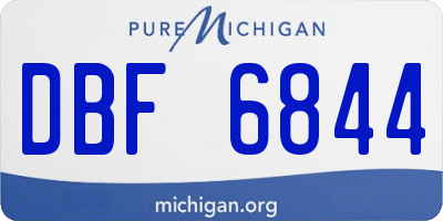 MI license plate DBF6844