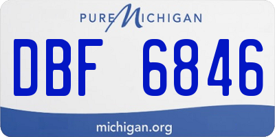 MI license plate DBF6846