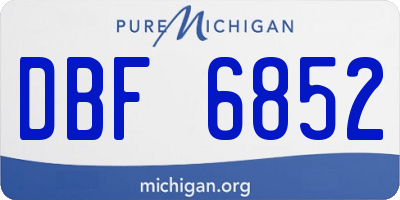 MI license plate DBF6852