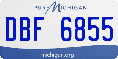 MI license plate DBF6855