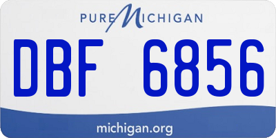MI license plate DBF6856