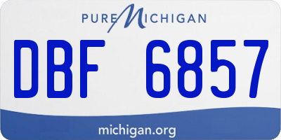 MI license plate DBF6857