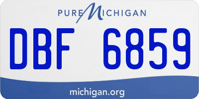 MI license plate DBF6859