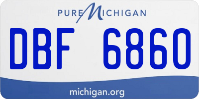 MI license plate DBF6860