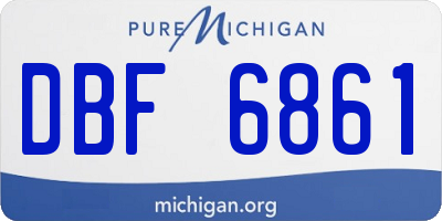 MI license plate DBF6861