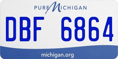 MI license plate DBF6864