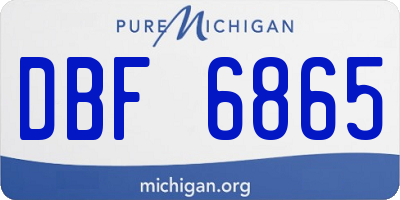 MI license plate DBF6865