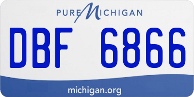 MI license plate DBF6866