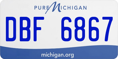 MI license plate DBF6867