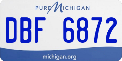 MI license plate DBF6872