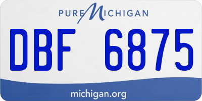 MI license plate DBF6875