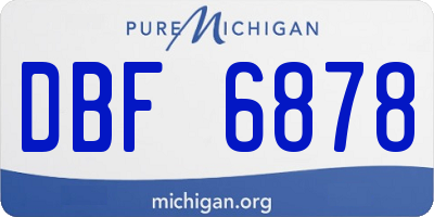 MI license plate DBF6878