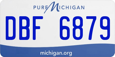 MI license plate DBF6879