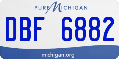 MI license plate DBF6882