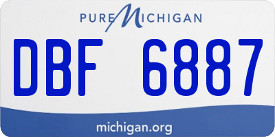 MI license plate DBF6887