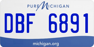 MI license plate DBF6891