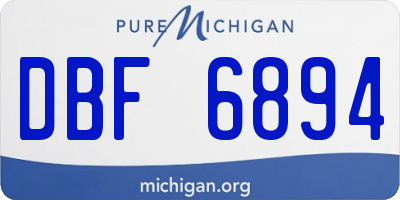 MI license plate DBF6894