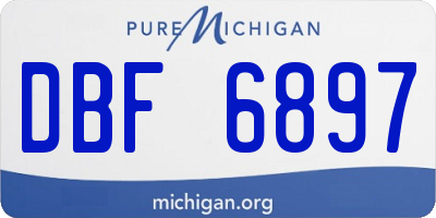 MI license plate DBF6897