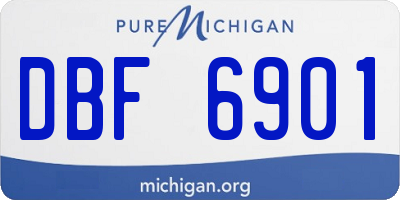 MI license plate DBF6901