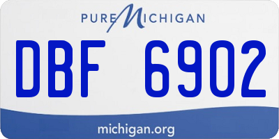 MI license plate DBF6902