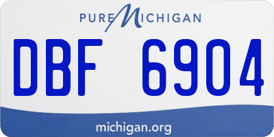 MI license plate DBF6904