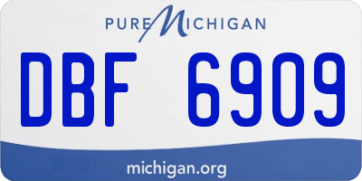 MI license plate DBF6909