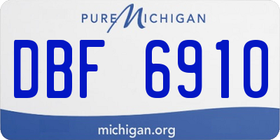 MI license plate DBF6910