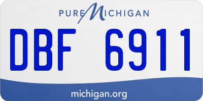 MI license plate DBF6911