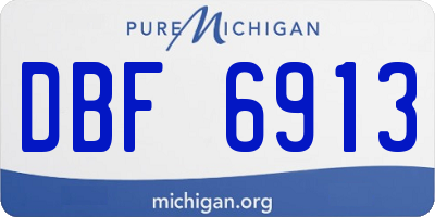 MI license plate DBF6913