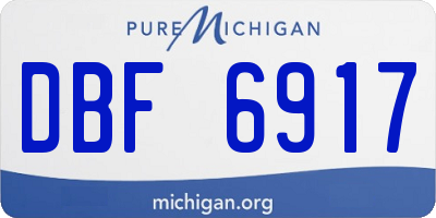 MI license plate DBF6917
