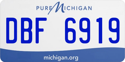 MI license plate DBF6919
