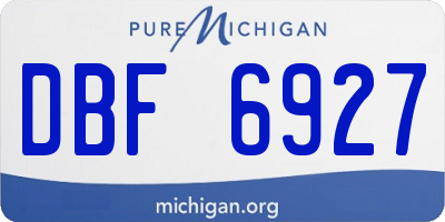 MI license plate DBF6927