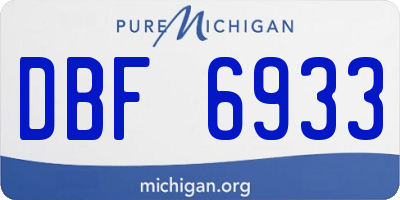 MI license plate DBF6933