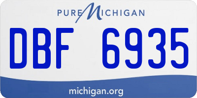 MI license plate DBF6935
